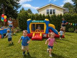 Learning Club bounce house slide (dry)